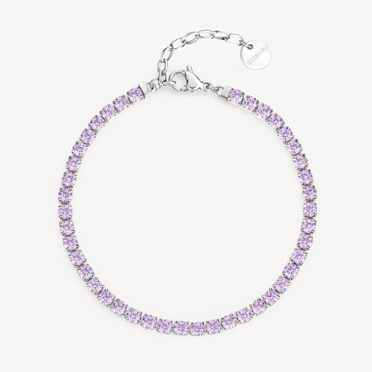 Immagine di Bracciale Donna Tennis Con Zirconi Amethyst Gioielli Brosway Desideri | BEI090