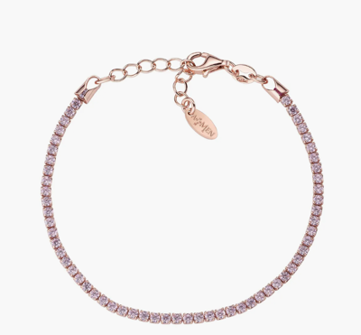 Immagine di Bracciale Tennis Rosè Zirconi Rosa Gioielli Amen |  BTRRO16