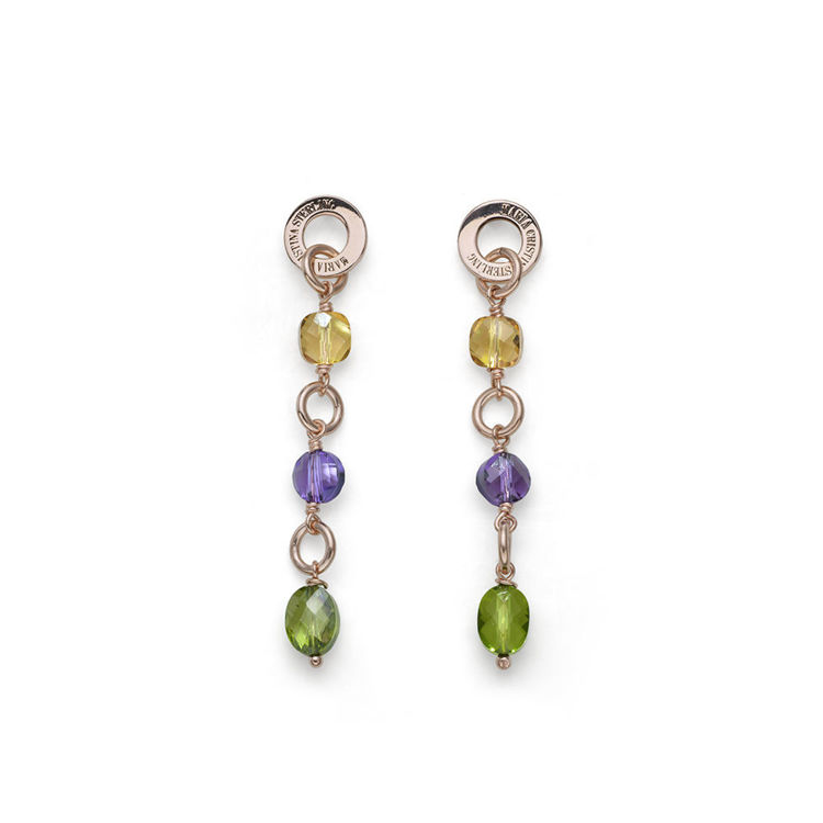 Immagine di Orrecchini Donna Claudine Quarzo E Argento Rosa Mariacristinasterling | G4842R