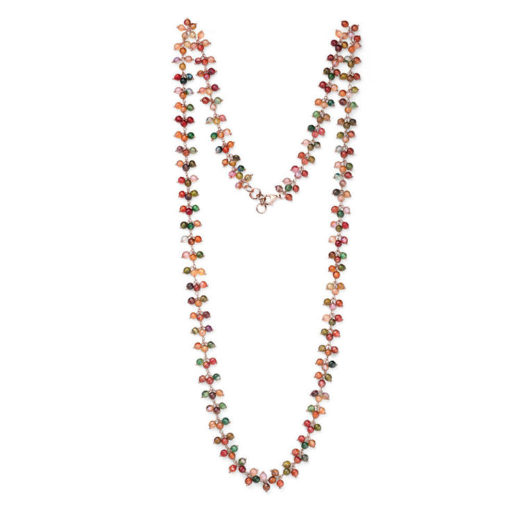 Immagine di Collana Donna Enjoy Argento Rosa E Pietre Multicolor Mariacristinasterling | G4110R