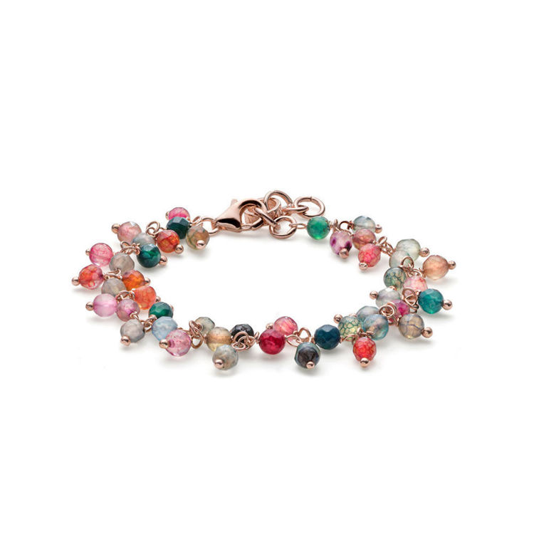 Immagine di Bracciale Donna Enjoy Argento Rosa E Pietre Multicolor Mariacristinasterling |  G4108R