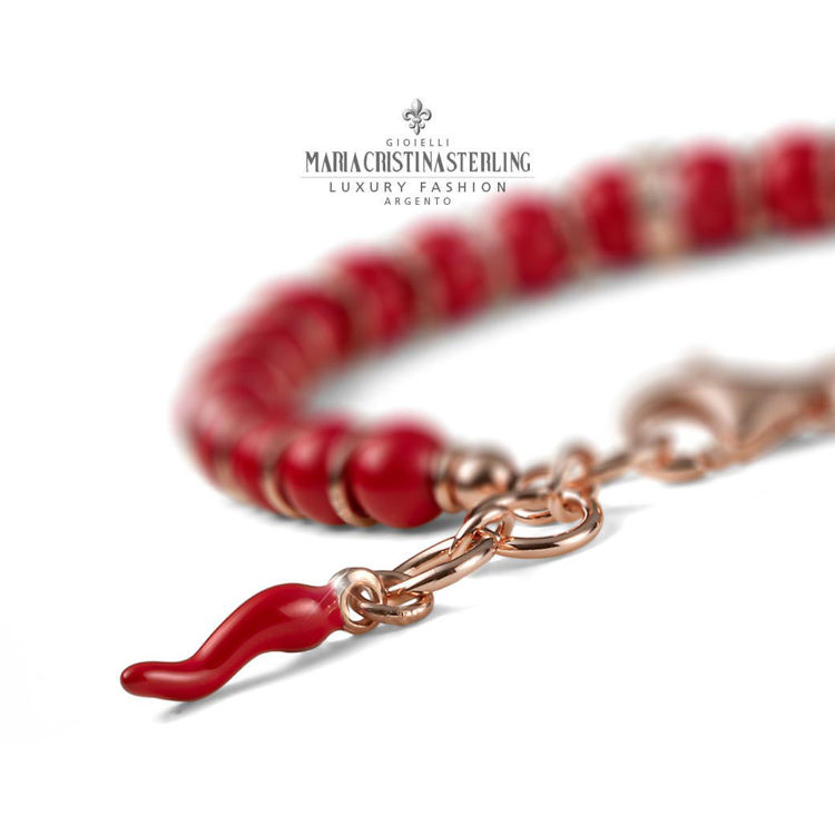 Immagine di Bracciale Donna Encanto Corallo Rosso E Argento Mariacristinasterling | G4311R