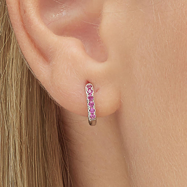 Immagine di Orecchino Singolo Donna A Cerchietto Ruby Gioielli Brosway Fancy | FPR84