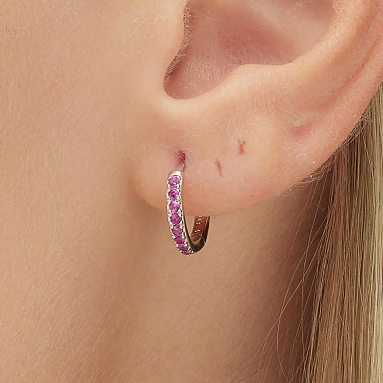 Immagine di Orecchino Singolo Donna A Cerchietto Ruby Gioielli Brosway Fancy | FPR85