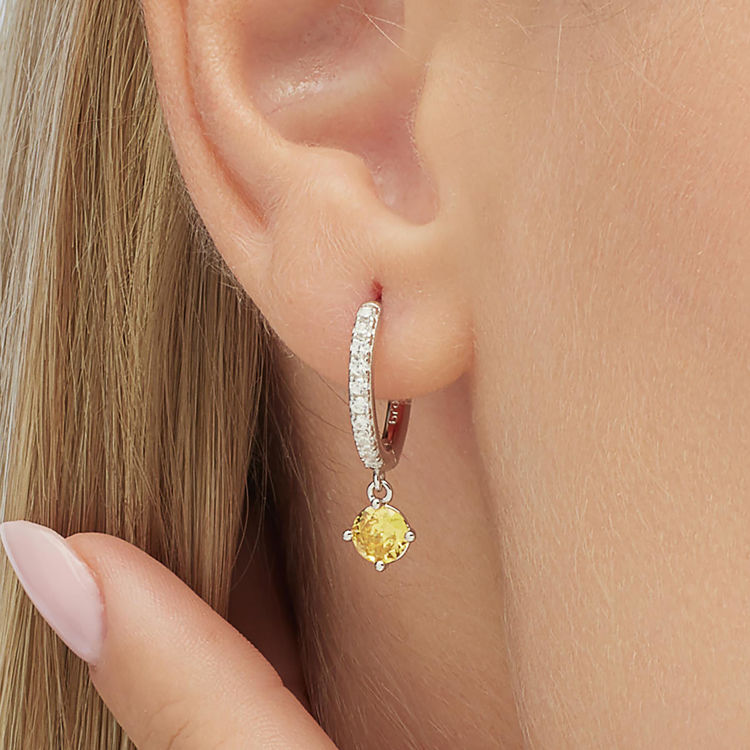 Immagine di Orecchino Singolo Donna A Cerchietto Con Pendente Yellow Gioielli Brosway Fancy | FEY75