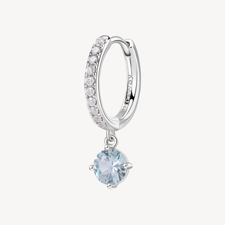 Immagine di Orecchino Singolo Donna A Cerchietto Con Pendente Shappire Gioielli Brosway Fancy | FCL83