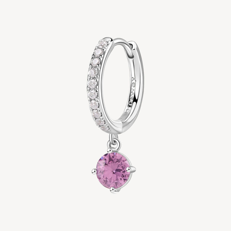 Immagine di Orecchino Singolo Donna A Cerchietto Con Pendente Vibrant Pink Gioielli Brosway Fancy | FVP83