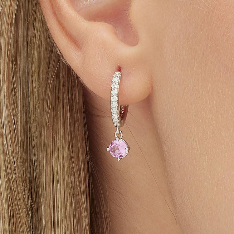 Immagine di Orecchino Singolo Donna A Cerchietto Con Pendente Vibrant Pink Gioielli Brosway Fancy | FVP83