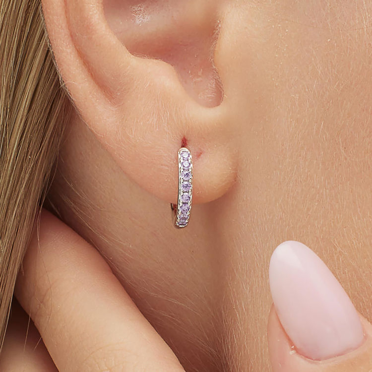 Immagine di Orecchino Singolo Donna A Cerchietto Amethyst Gioielli Brosway Fancy | FMP86