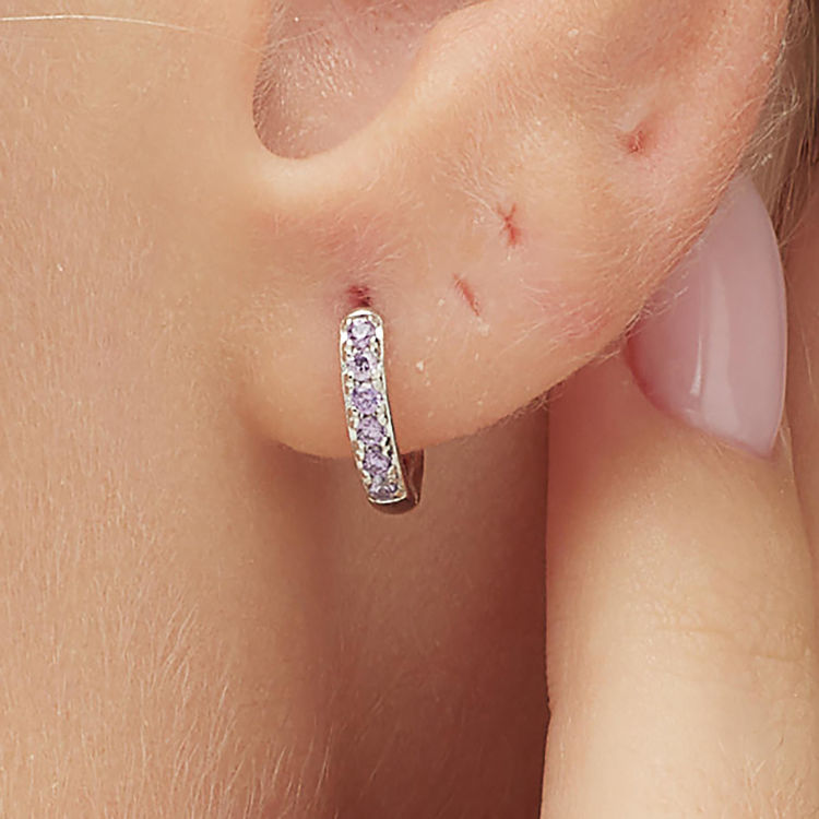 Immagine di Orecchino Singolo Donna A Cerchietto Amethyst Gioielli Brosway Fancy | FMP85