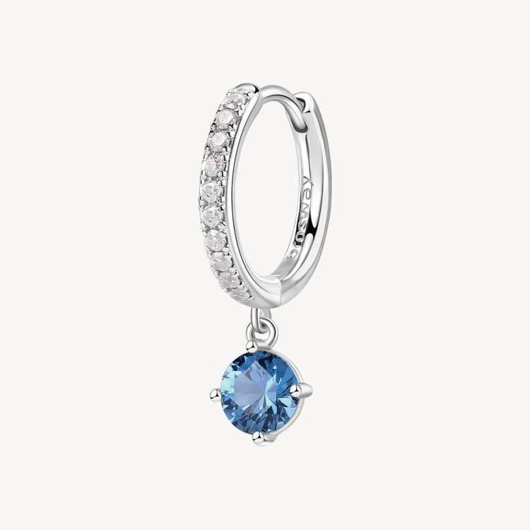 Immagine di Orecchino Singolo Donna A Cerchietto Con Pendente Freedom Blue Gioielli Brosway Fancy | FFB82