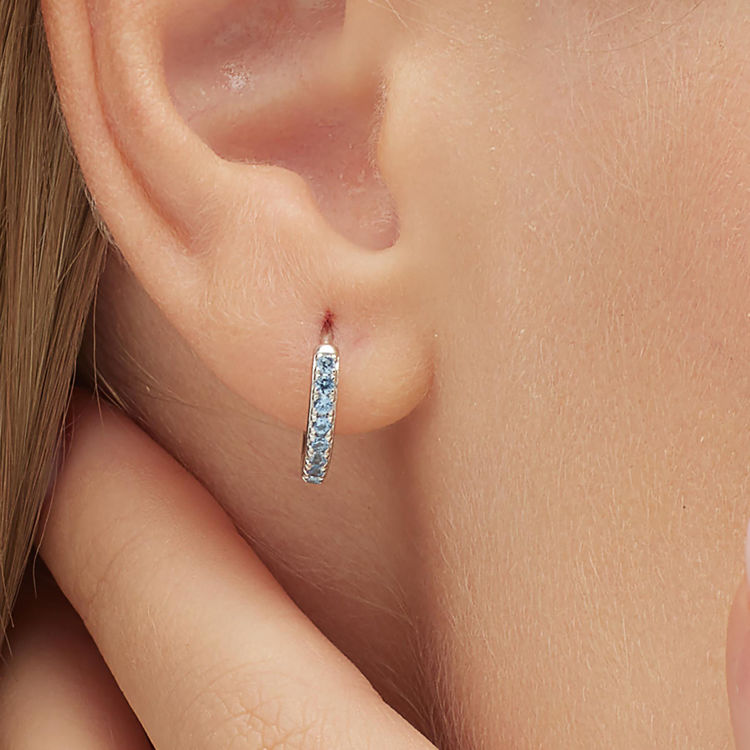Immagine di Orecchino Singolo Donna A Cerchietto Freedom Blue Gioielli Brosway Fancy | FFB81