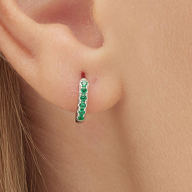 Immagine di Orecchino Singolo Donna A Cerchietto Green Gioielli Brosway Fancy | FLG80