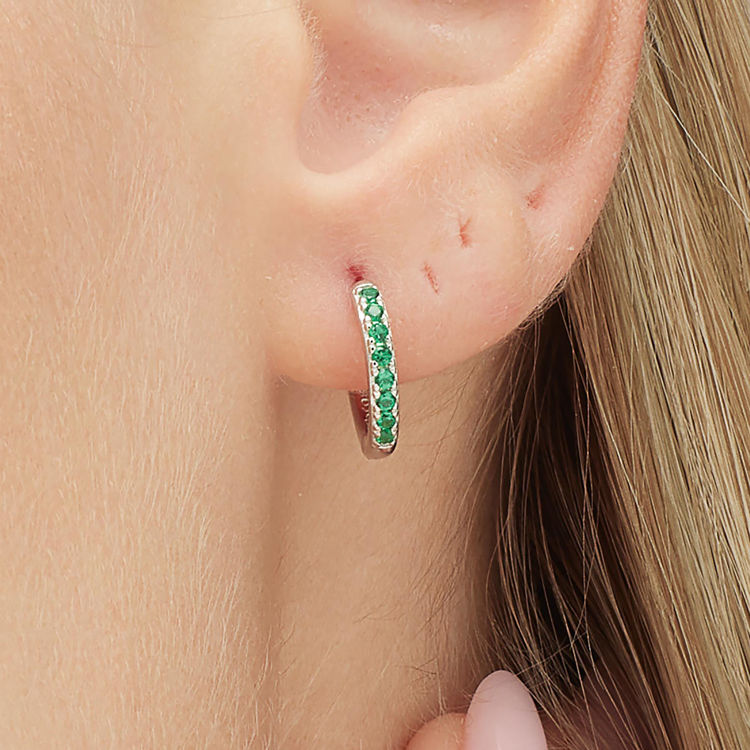 Immagine di Orecchino Singolo Donna A Cerchietto Green Gioielli Brosway Fancy | FLG81
