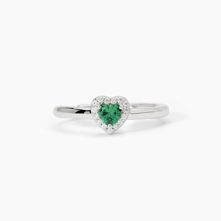 Immagine di Anello A Cuore Con Smeraldo Gioielli Mabina |  523382
