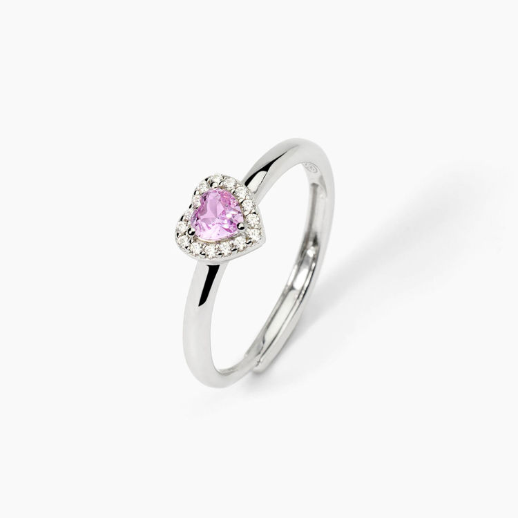 Immagine di Anello Con Cuore Rosa Gioielli Mabina |  523383