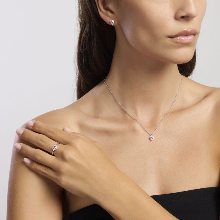 Immagine di Anello Con Cuore Rosa Gioielli Mabina |  523383