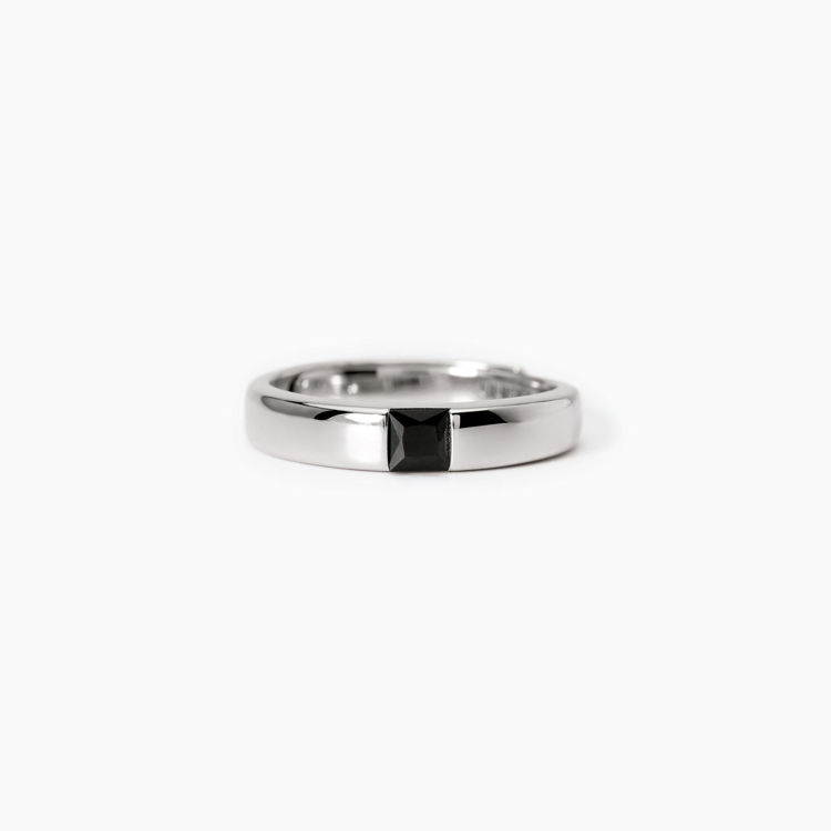 Immagine di Anello Uomo Con Zircone Nero Gioielli Mabina | 523402