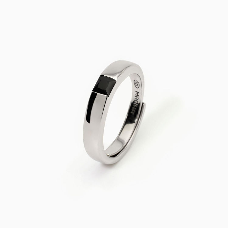 Immagine di Anello Uomo Con Zircone Nero Gioielli Mabina | 523402