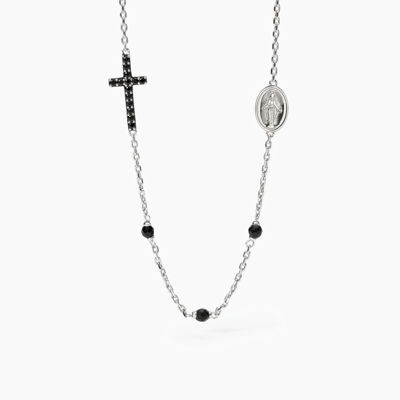 Immagine di Collana Uomo Con Croce E Madonnina Gioielli Mabina | 553680