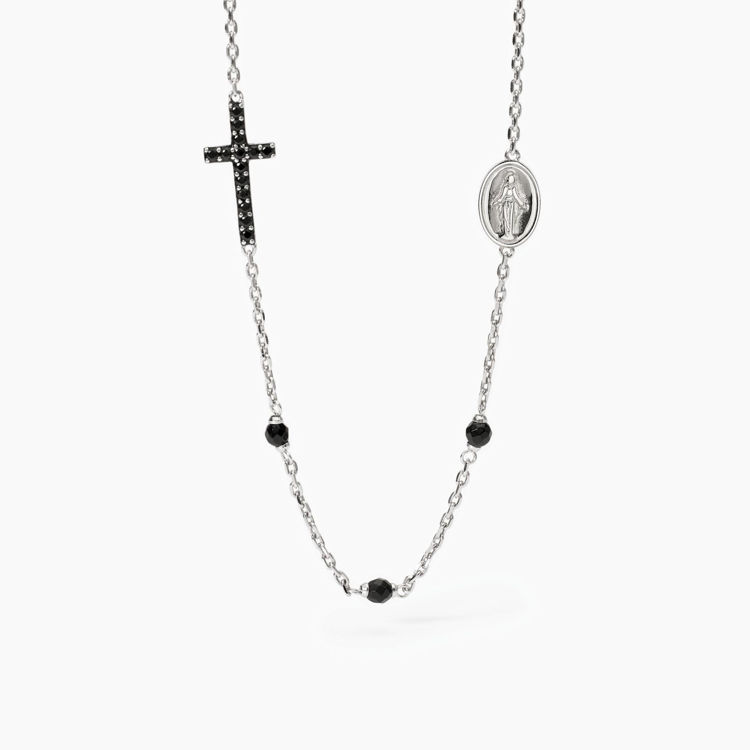 Immagine di Collana Uomo Con Croce E Madonnina Gioielli Mabina | 553680