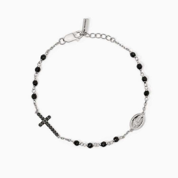 Immagine di Bracciale Uomo Con Croce E Madonnina Gioielli Mabina | 533832