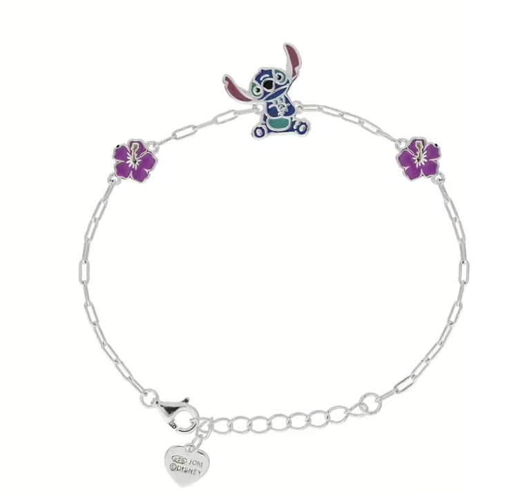 Immagine di Bracciale Bambina Stitch E Fiori Gioielli Disney | BS00095SL-65.CS