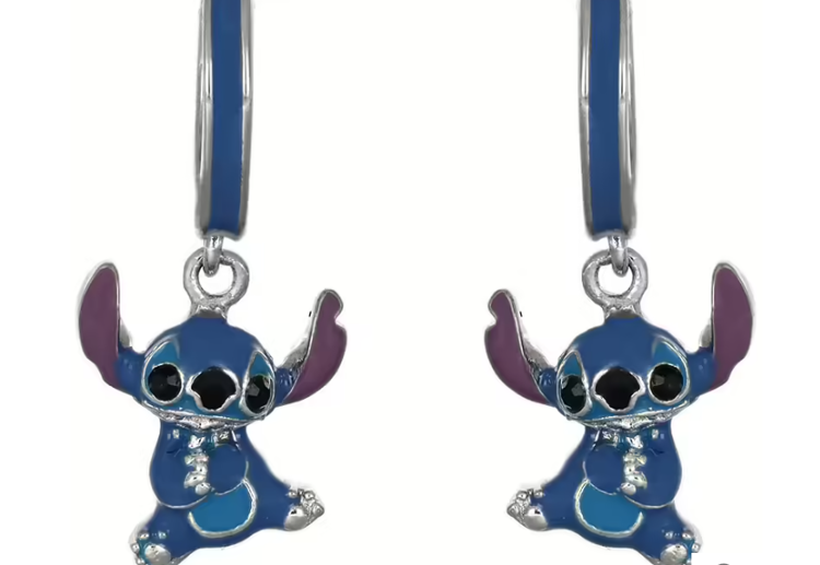 Immagine di Orecchini Bambina Cerchio Con Pendente Stitch Gioielli Disney | ES00098SRHL.CS