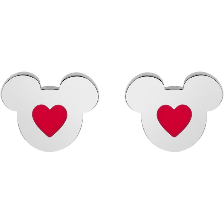 Immagine di Orecchini Bambina Topolino Con Cuore Rosso Gioielli Disney |  E600189NRL.CJ