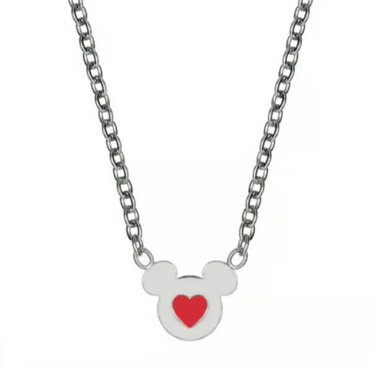 Immagine di Collana Bambina Topolino Cuore Rosso Gioielli Disney | N600629L-157.CJ