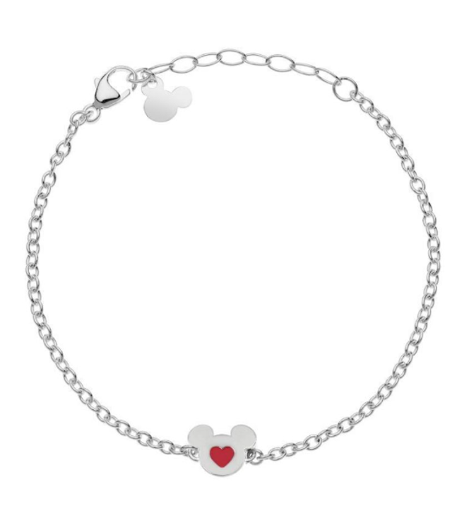 Immagine di Bracciale Bambina Topolino Con Cuore Rosso Gioielli Disney | B600652L-55.CJ