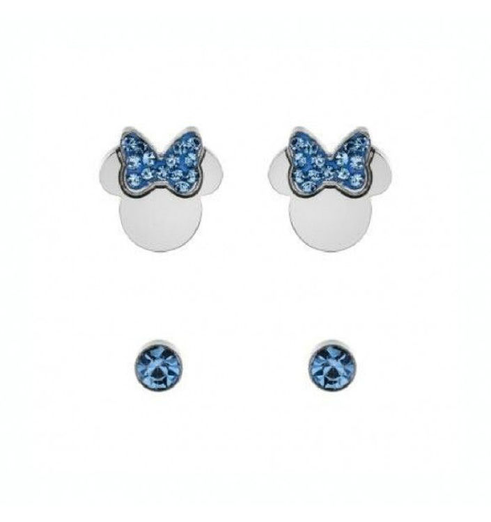 Immagine di Orecchini Bambina Minnie E Cristalli Blu Gioielli Disney | S600149RDL-B.CJ