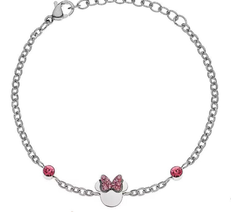 Immagine di Bracciale Bambina Minnie Con Zirconi Fucsia Gioielli Disney |  B600588RPL-B.CS