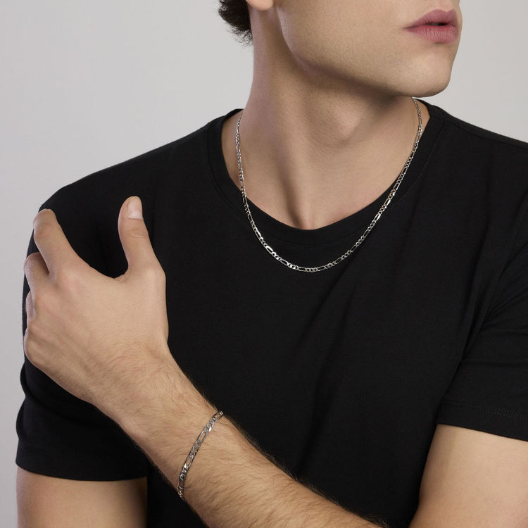 Immagine di Bracciale Uomo In Argento Con Catena Gioielli Mabina | 533831