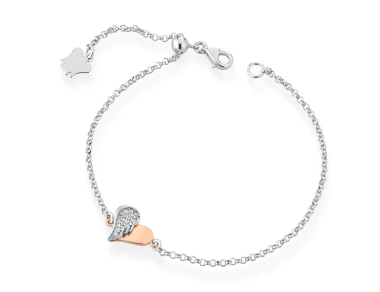 Immagine di Bracciale In Argento Con Cuore E Ala Roberto Giannotti | GIA443