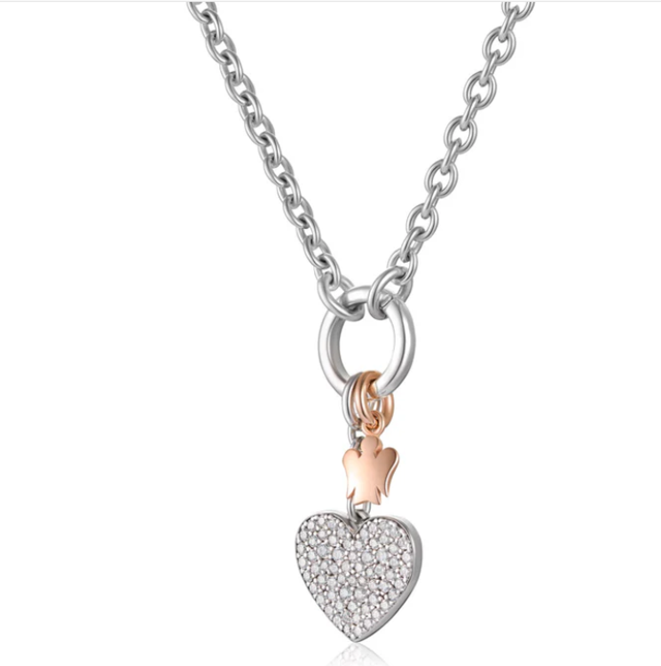Immagine di Collana Con Chiusura Ad Anello, Cuore Charm E Angelo Roberto Giannotti | GIA439