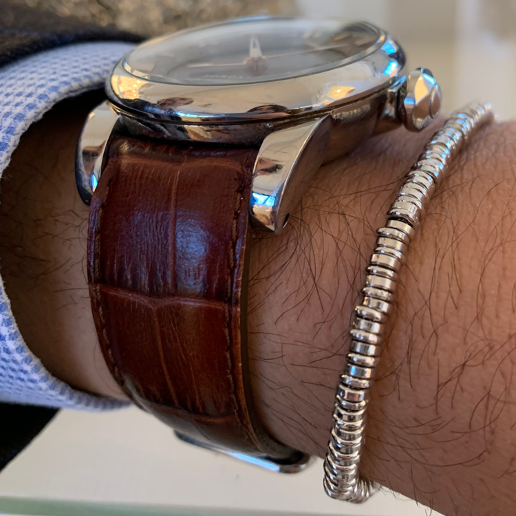 Immagine di Bracciale Uomo Snake In Argento Sottile Mariacristinasterling | G3595
