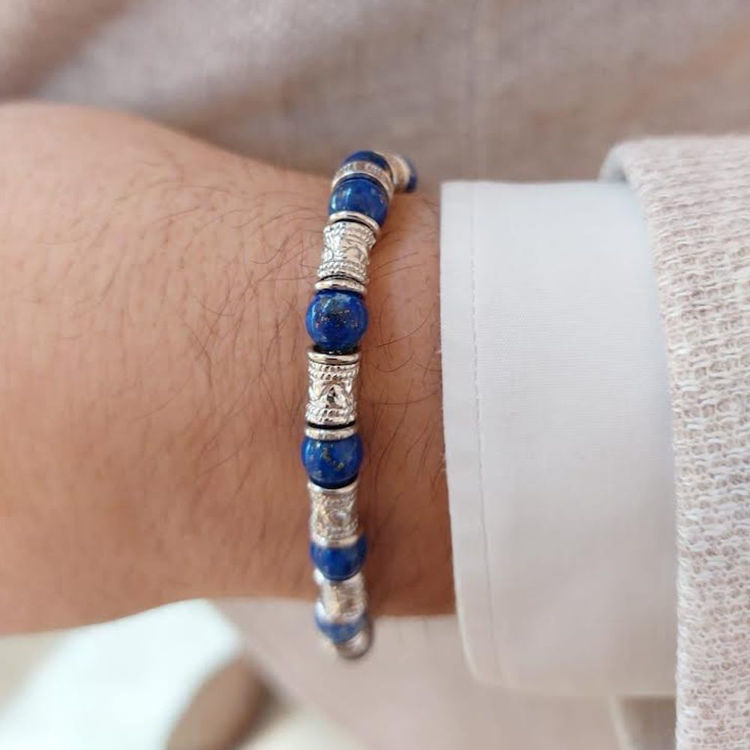 Immagine di Bracciale Uomo Siena Barilotti Argento E Mix Di Pietre Mariacristinasterling | G4557
