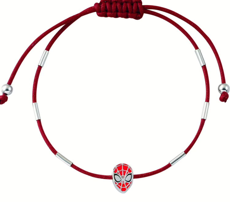 Immagine di Bracciale Bambino In Corda Con Charm Spider Man Gioielli Disney | BS00070RNRL.CS