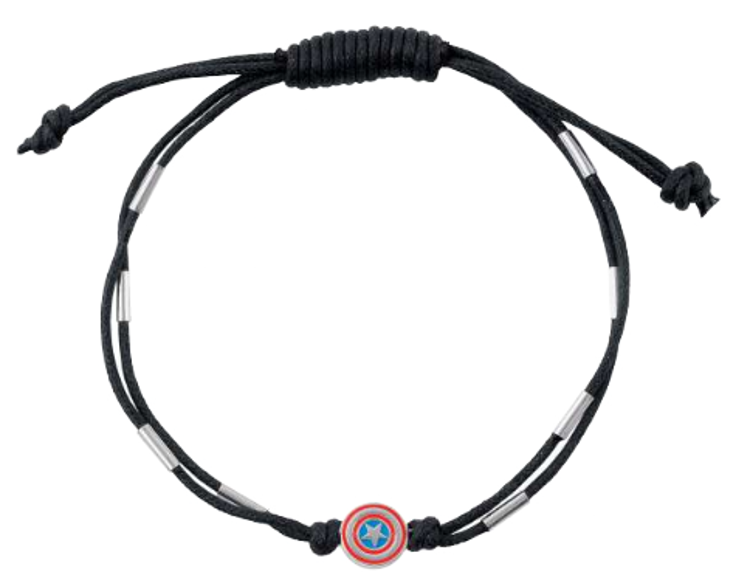Immagine di Bracciale In Corda Con Charm Capitan America Gioielli Disney | BS00089RL.CS