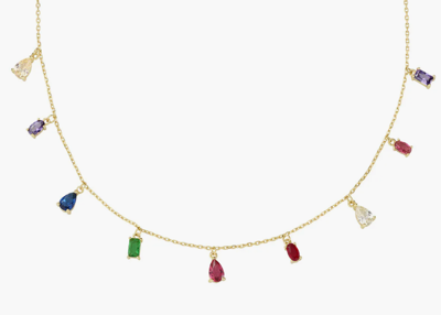 Immagine di Collana Chandelier Arcobaleno Dorata Amen | CLRAGMZ