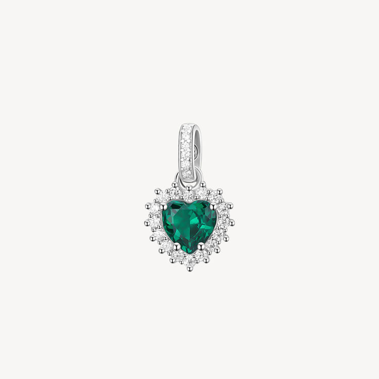 Immagine di Charm Cuore Con Zirconi Life Green Gioielli Brosway Fancy | FLG116