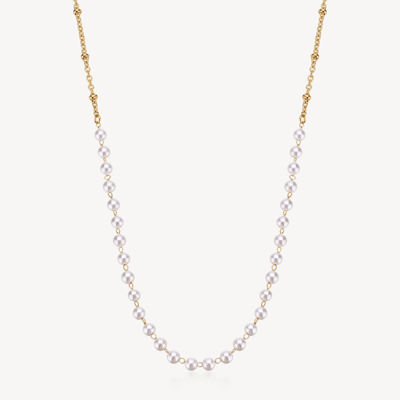 Immagine di Collana Essential Con Perle Di Conchiglie Rifinitura Dorata Brosway 440mm | BNL038