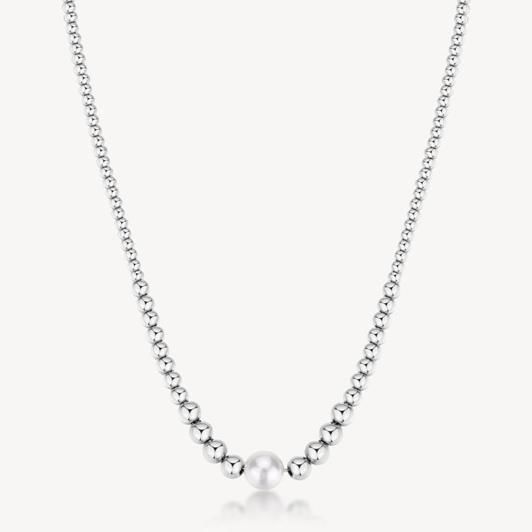 Immagine di Collana A Sfere In Acciaio E Perle Di Conchiglia Brosway | BPC03