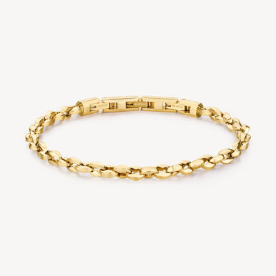 Immagine di Bracciale Uomo In Acciaio Dorato Maglia Caffè Riptide Brosway | BTD030