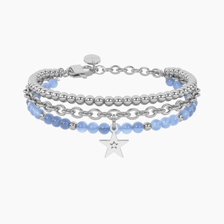 Immagine di Bracciale Giada Azzurra Con Stella Gioielli Kidult | 732320