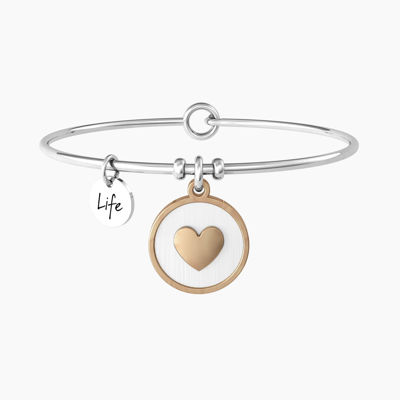 Immagine di Bracciale Rigido Mamma Con Ciondolo Cuore E Frase Gioielli Kidult | 732158