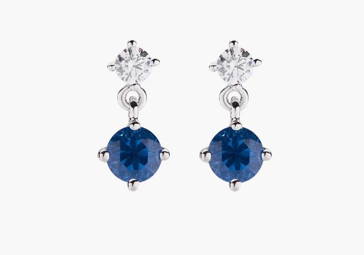 Immagine di Orecchini Princess Tondi Blu Gioielli Amen | ETOBLB