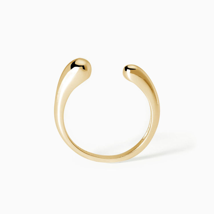 Immagine di Anello Dorato Aperto In Argento Gioielli Mabina | 523439