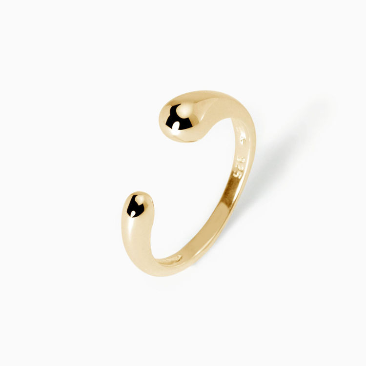 Immagine di Anello Dorato Aperto In Argento Gioielli Mabina | 523439